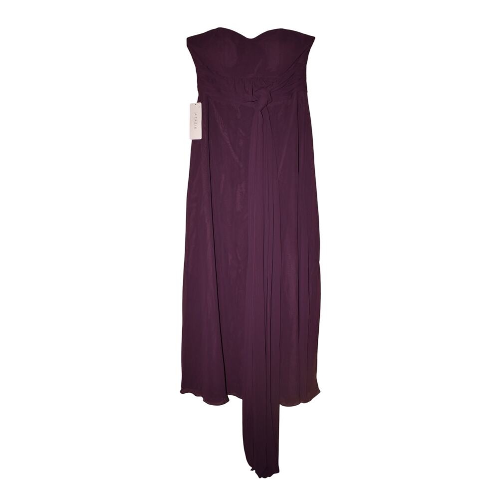 AZAZIE‎ NEW $109 Plum Fifi Strapless Chiffon Long Bridesmaid Dress Size A14